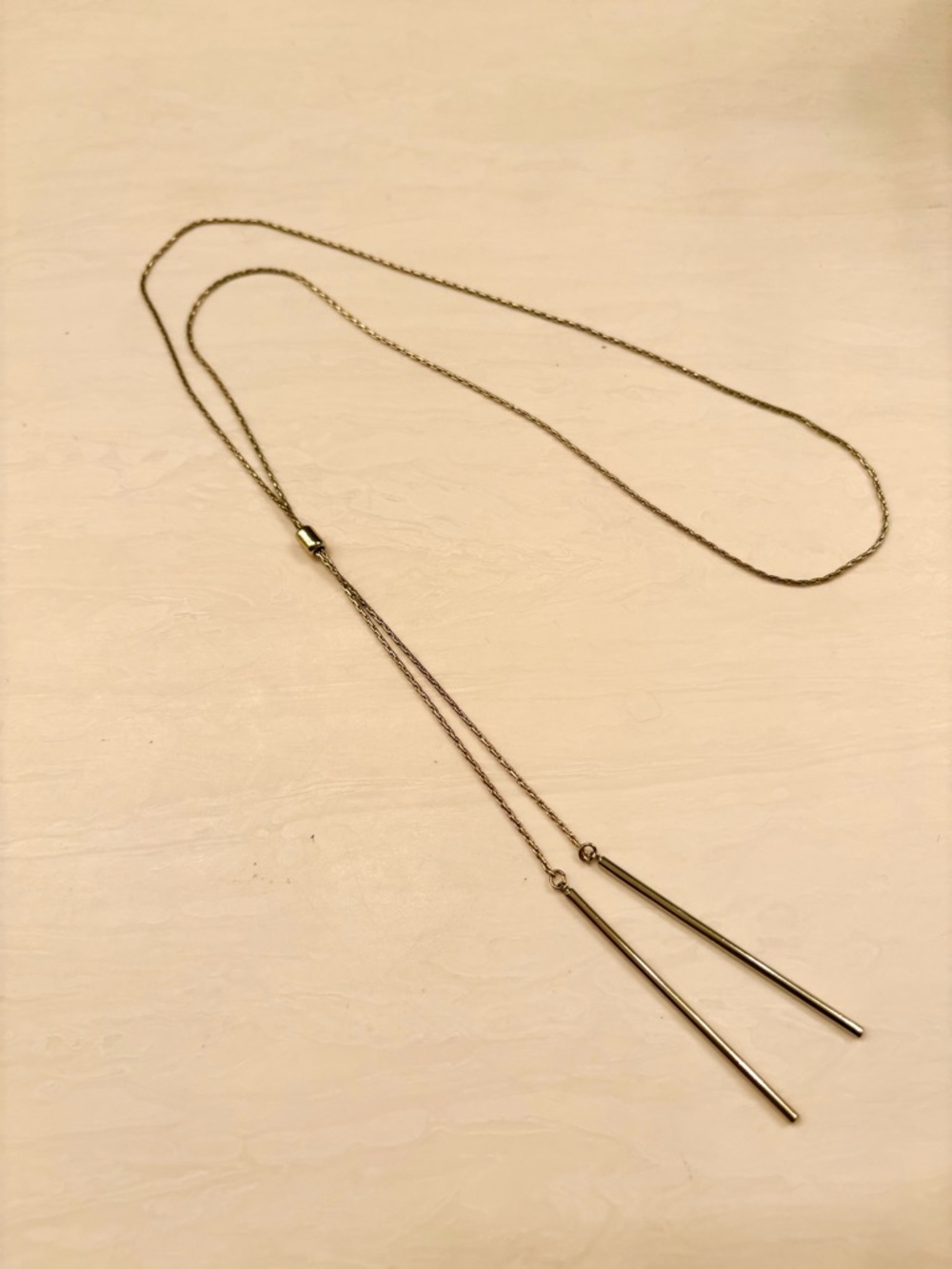 Gold-Tone Lariat Necklace